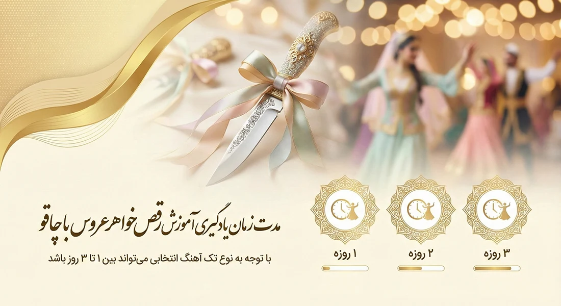 مدت زمان یادگیری آموزش رقص خواهر عروس با چاقو - یونیفیت